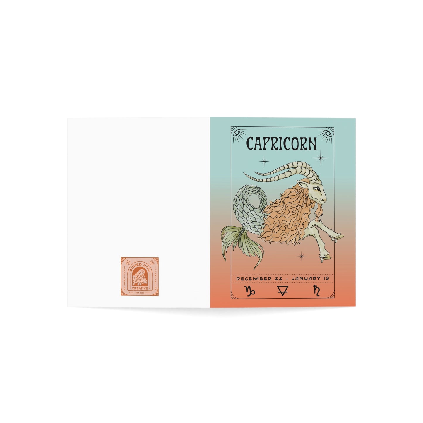 Capricorn Note Cards (1, 10, 30, and 50pcs)