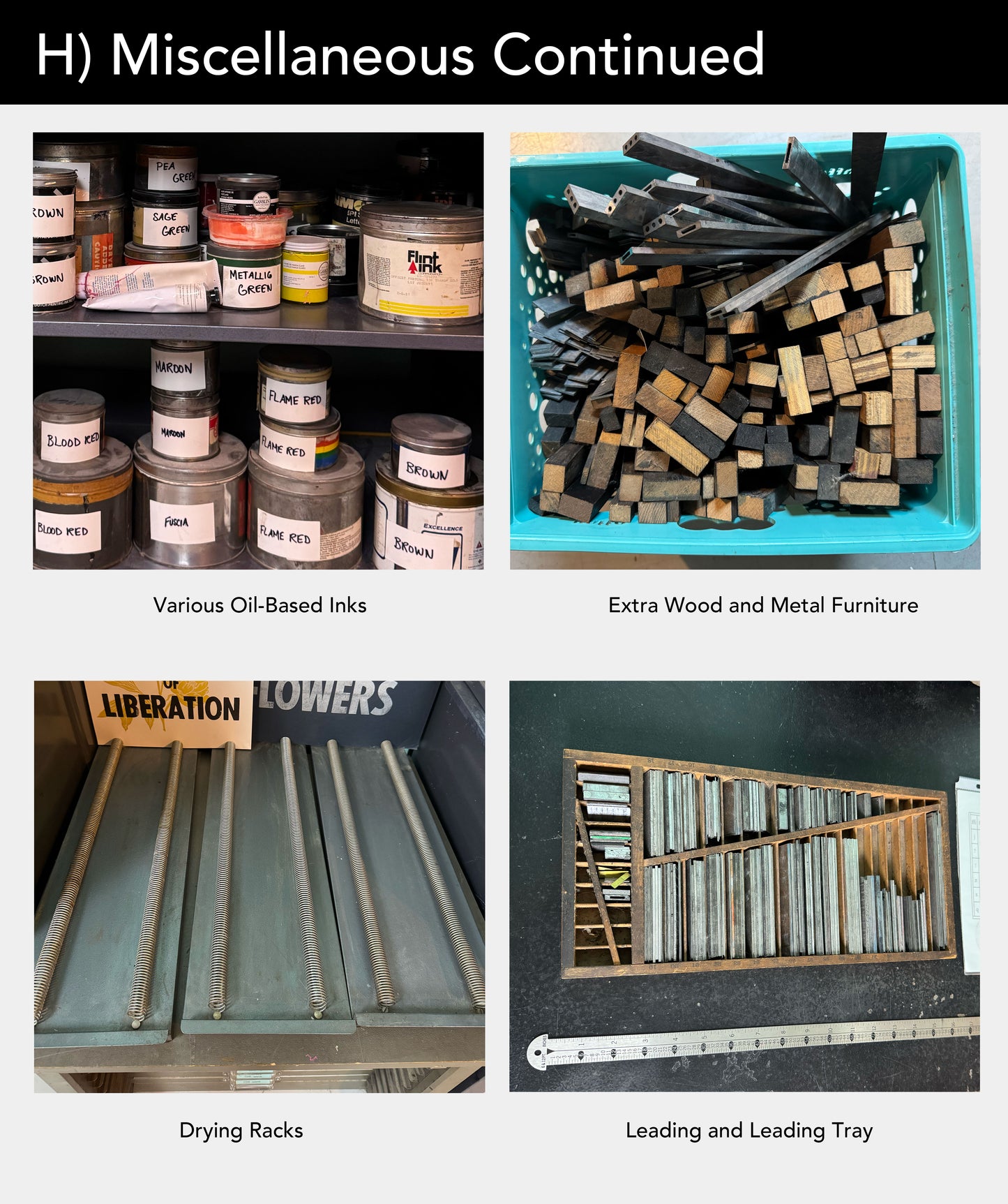 Letterpress + Equipment For Sale