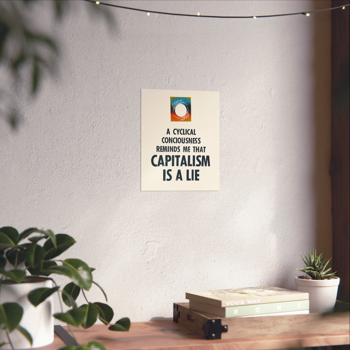 Capitalism Is A Lie Poster