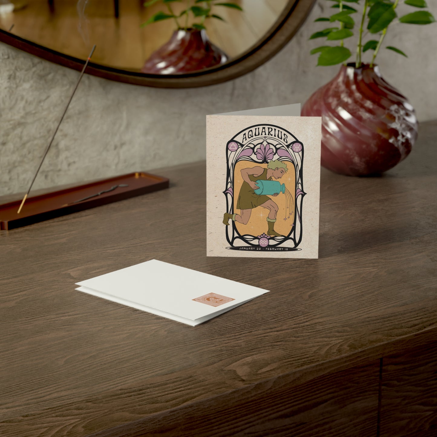 Aquarius Zodiac Card
