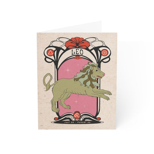 Leo Zodiac Card