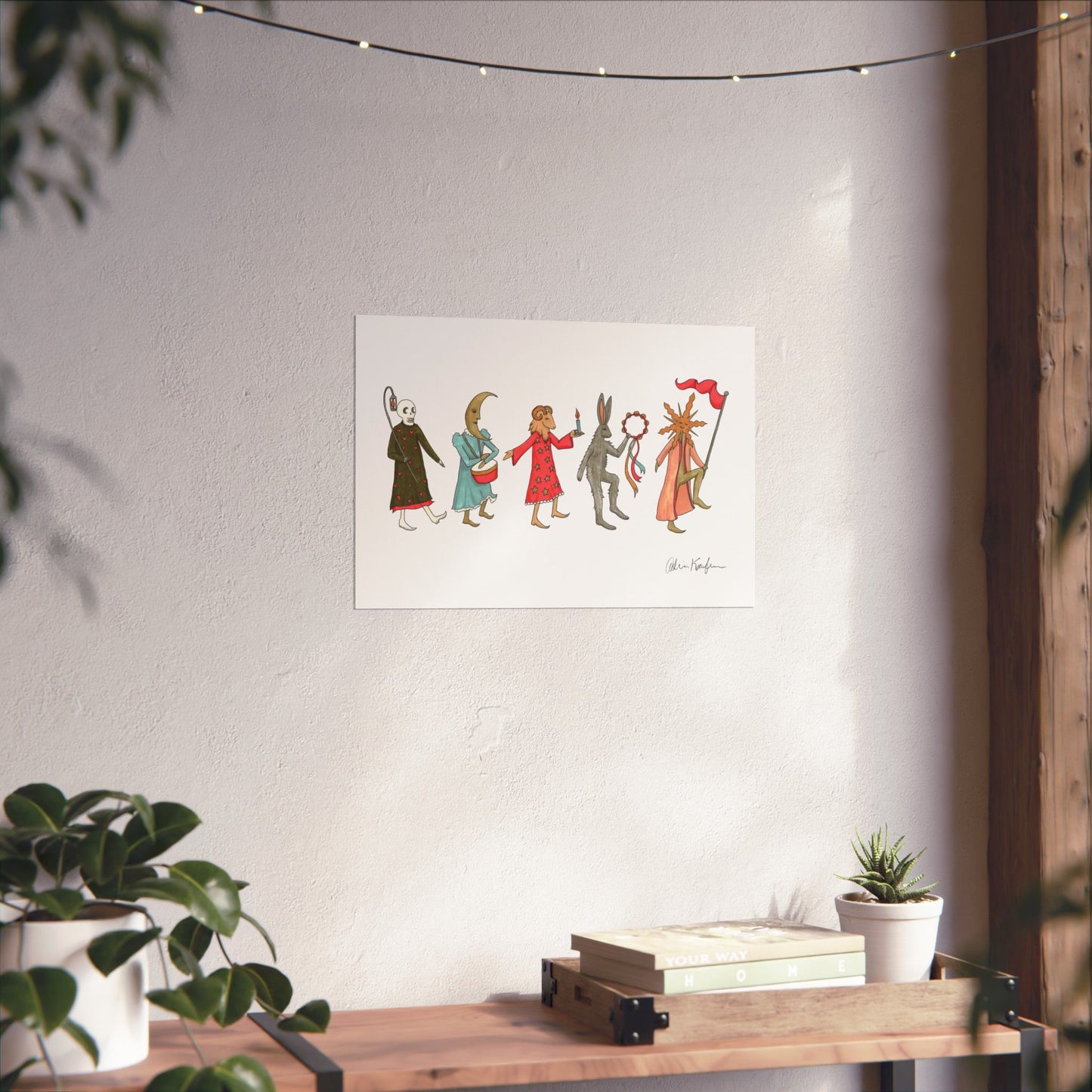 Folk Procession Matte Poster