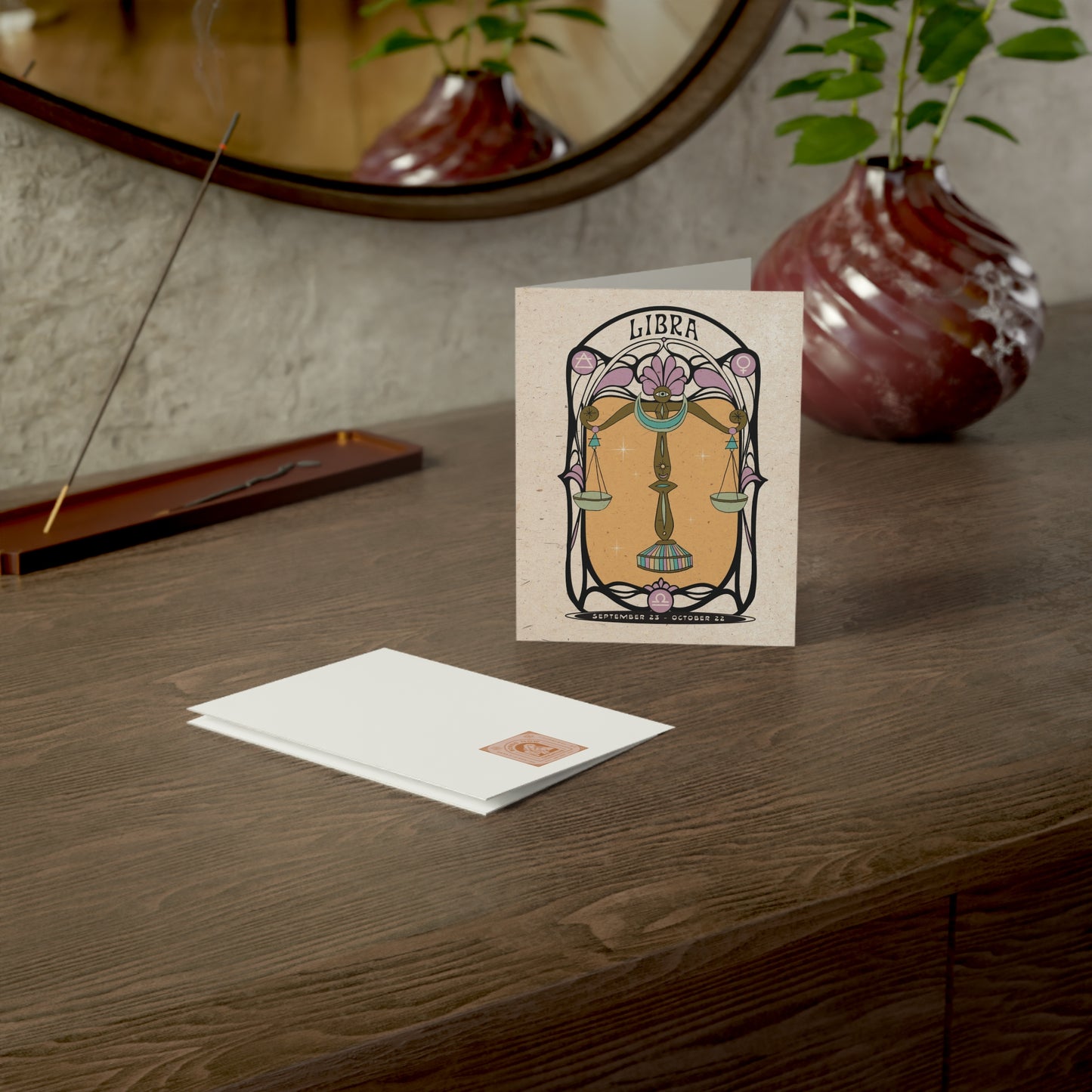 Libra Zodiac Card