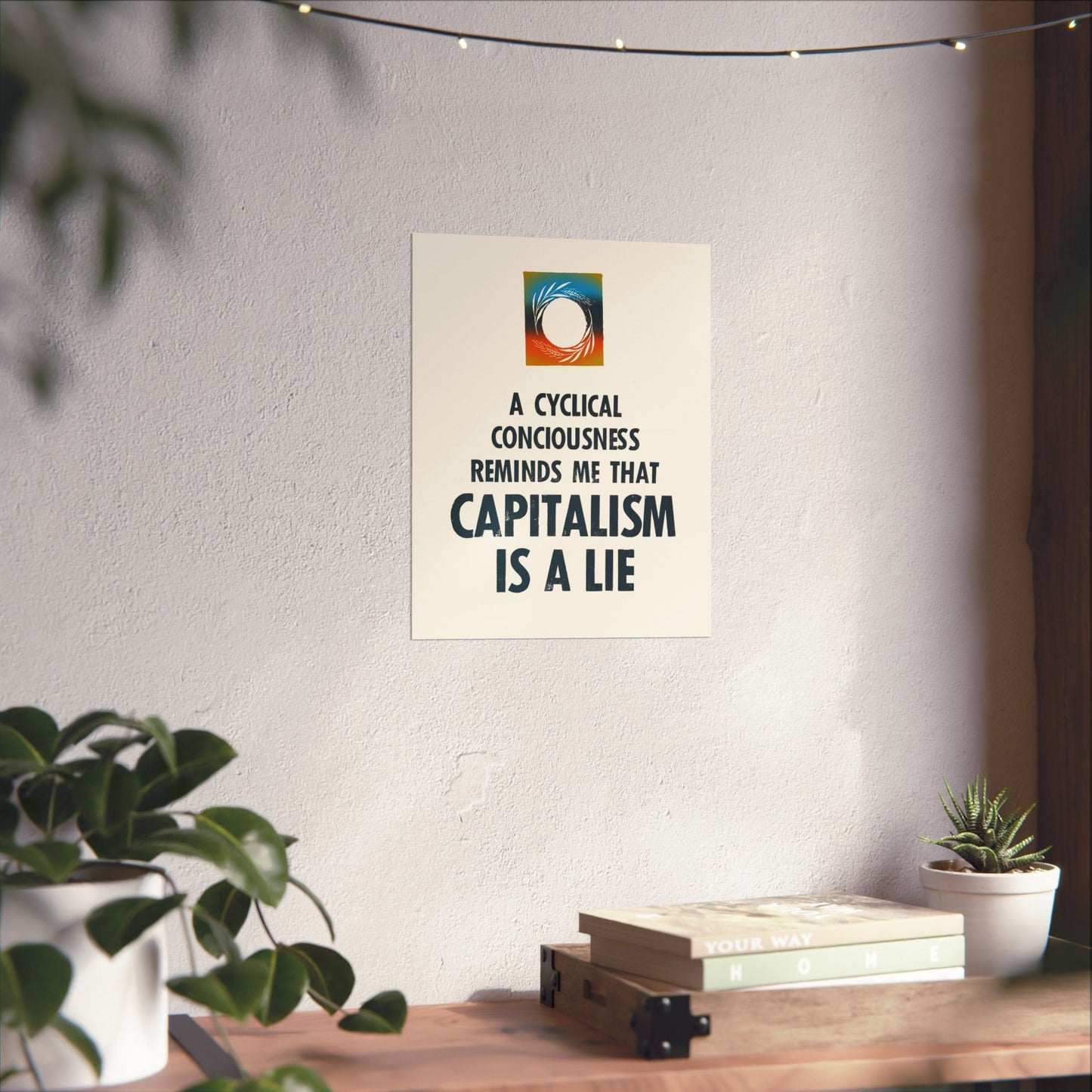 Capitalism Is A Lie Poster