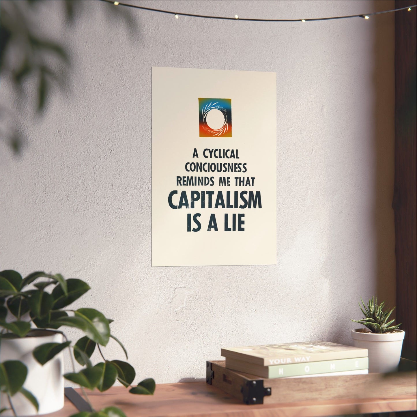 Capitalism Is A Lie Poster