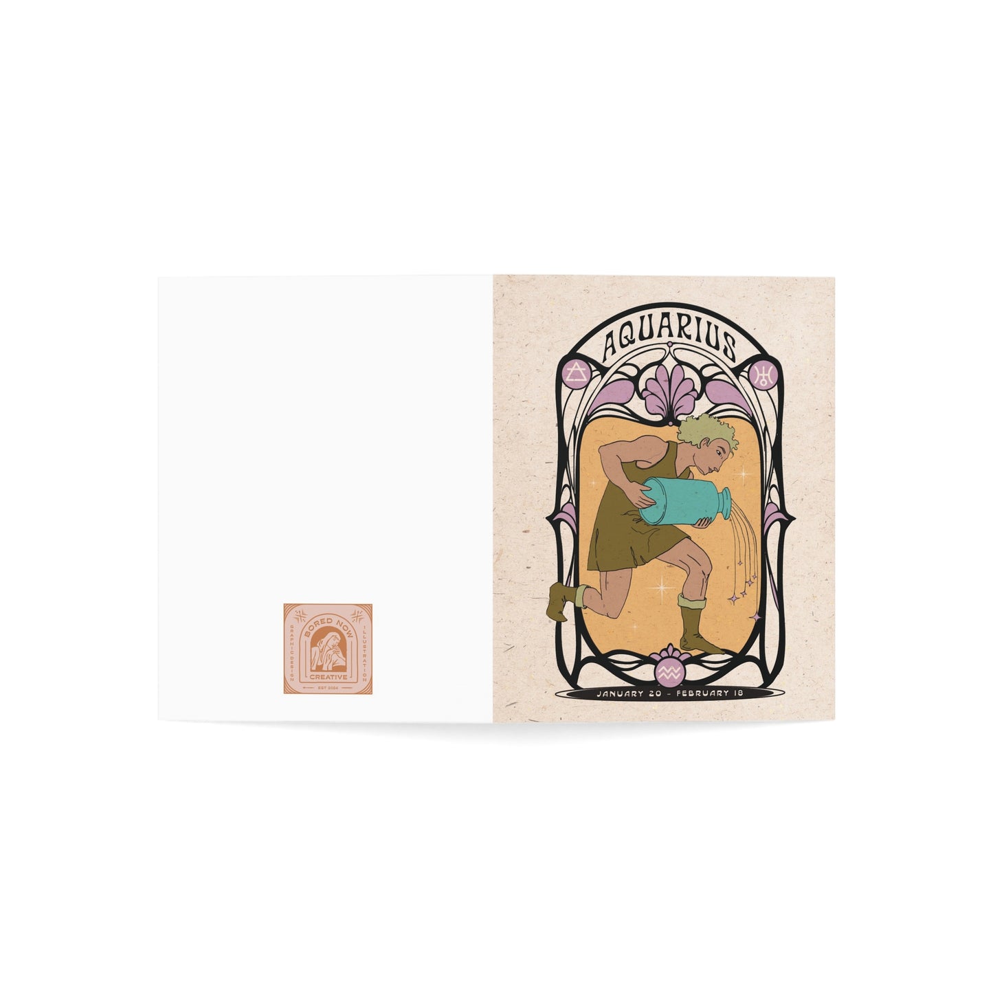 Aquarius Zodiac Card