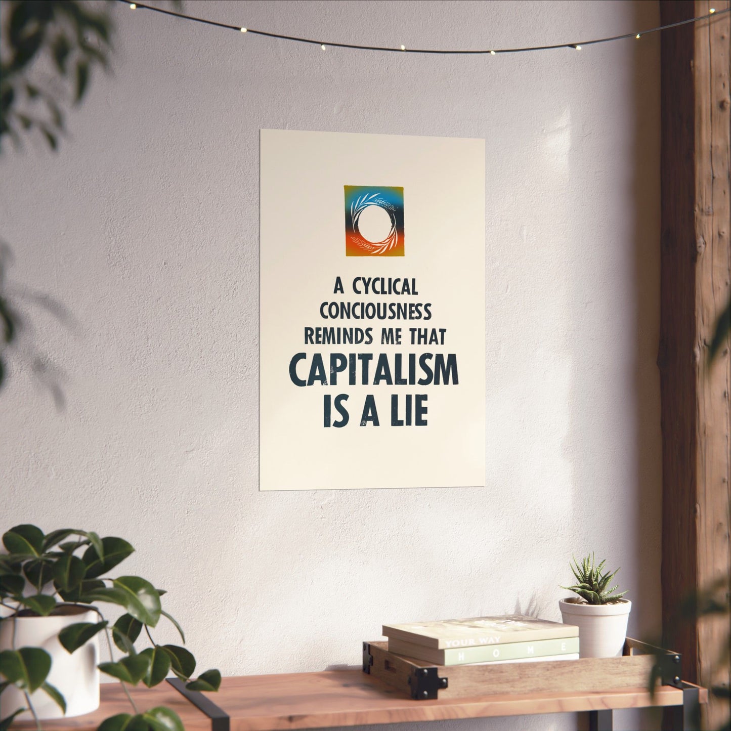 Capitalism Is A Lie Poster