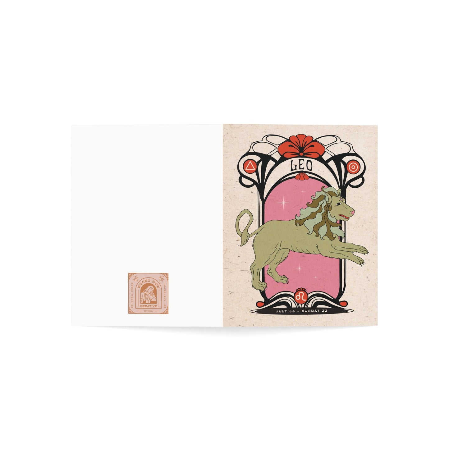 Leo Zodiac Card