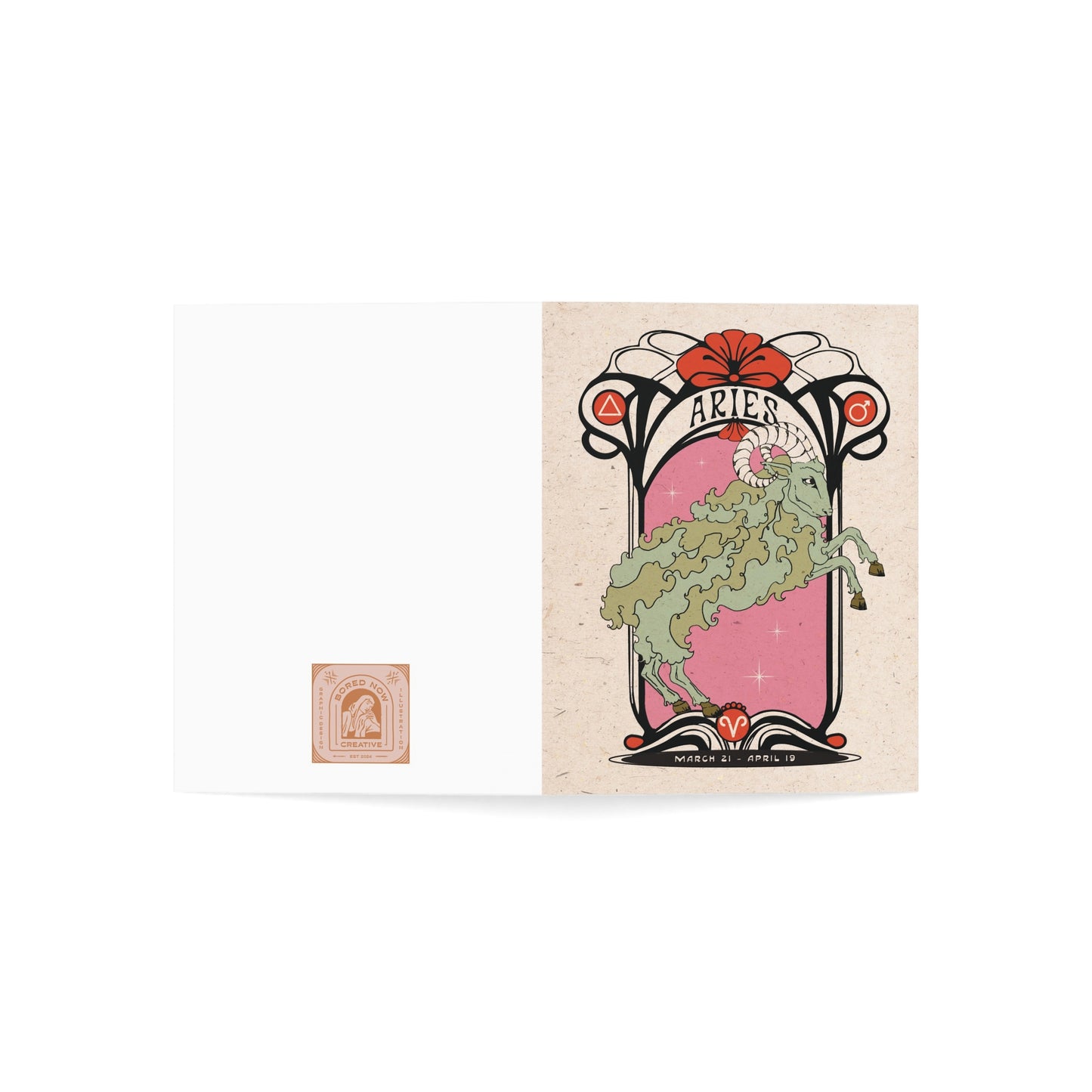 Aries Zodiac Card