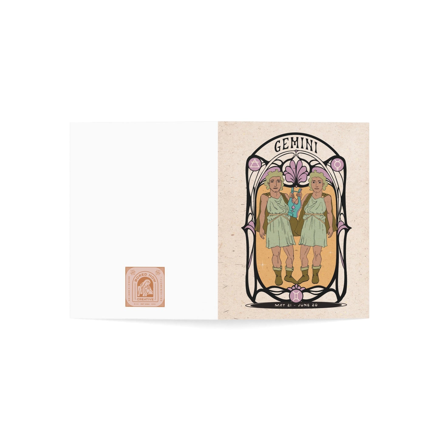 Gemini Zodiac Card
