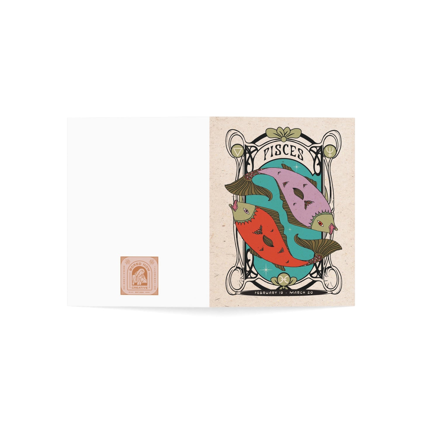 Pisces Zodiac Card