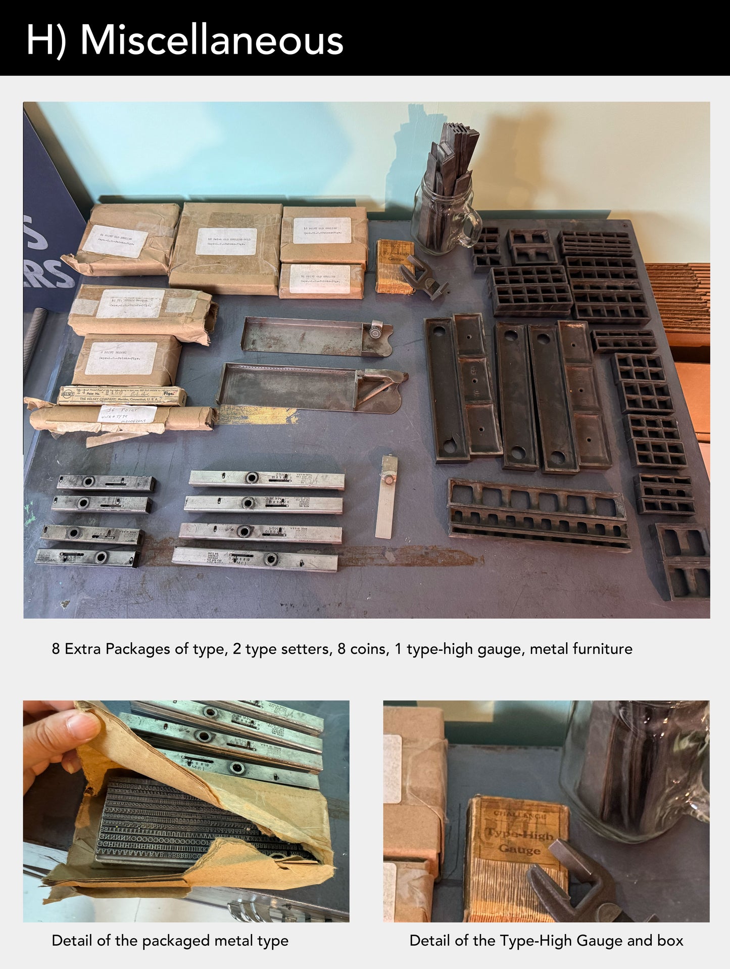 Letterpress + Equipment For Sale