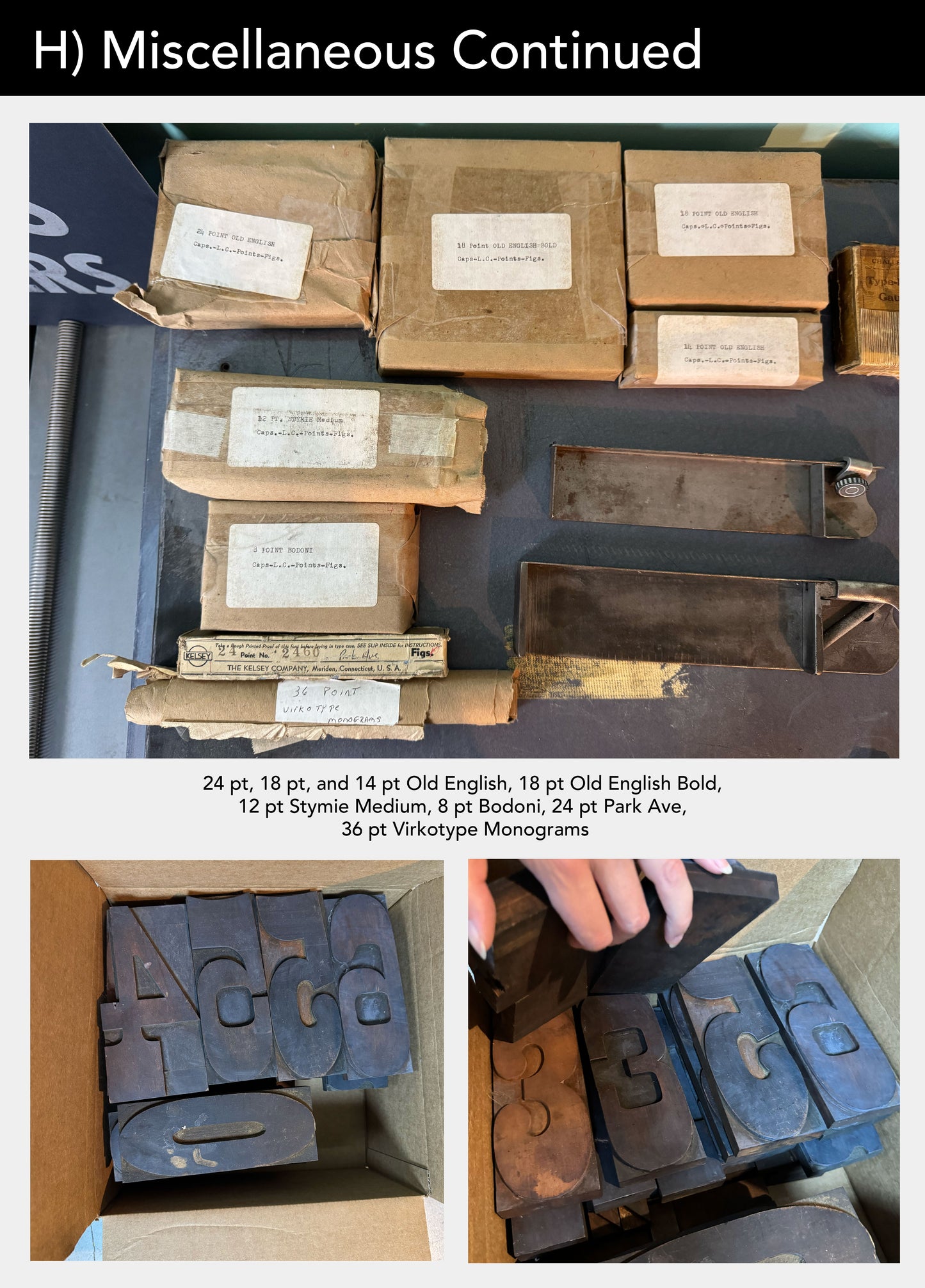 Letterpress + Equipment For Sale